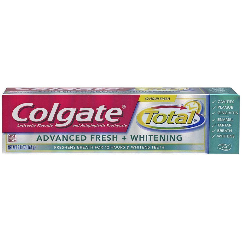 Colgate Colgate Total Toothpaste, Anticavity Fluoride And Antigingivitis, Advanced Fresh + Whitening, Gel Toothpaste Cadet Blue