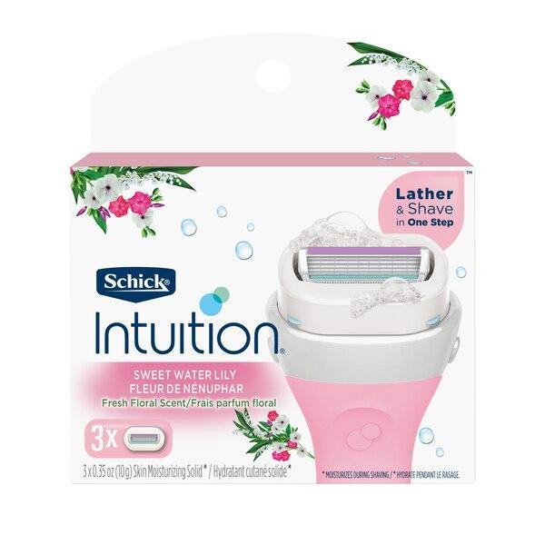 Schick Schick Intuition Women's Razor Blade Refills, Sweet Water Lily Hair Removal White Smoke