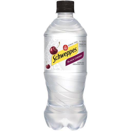 Schweppes Schweppes Black Cherry Sparkling Water Beverage - 20 Fl Oz Bottle Water White Smoke
