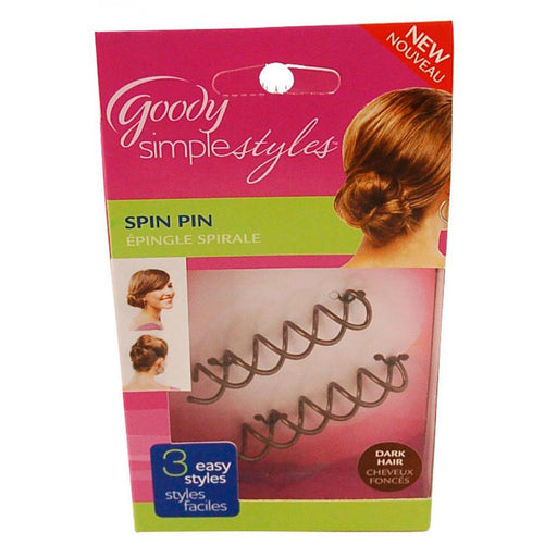 Goody Goody Simple Styles Spin Pin, Brunette Hair Care White Smoke