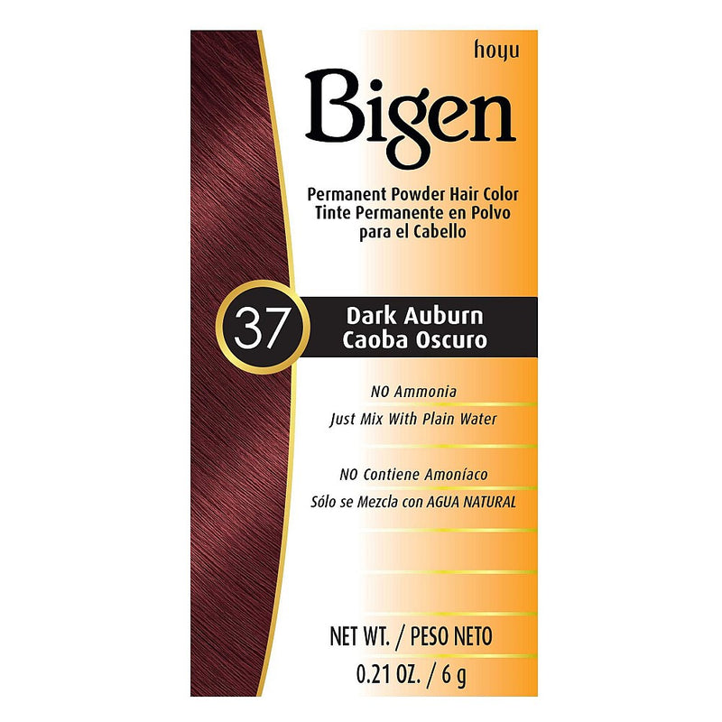 Bigen Bigen Permanent Powder Hair Color 37 Dark Auburn 0.21 Oz Hair Color White Smoke