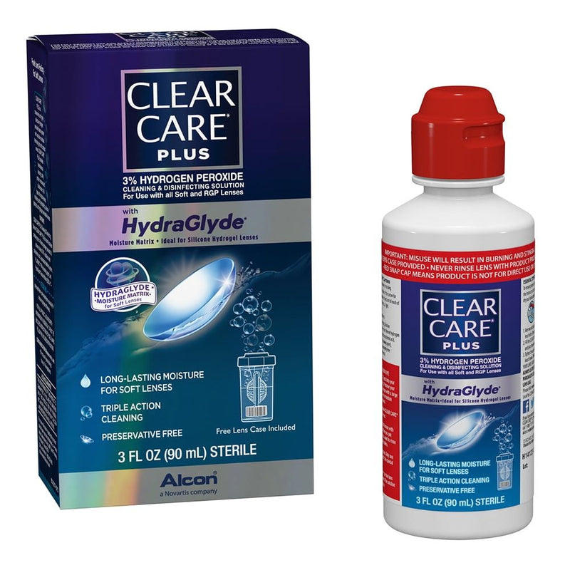 Clear Care Clear Care® Plus with HydraGlyde® Cleaning & Disinfecting Solution (3 fl oz) Personal Care White Smoke