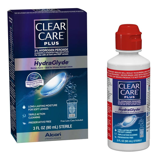 Clear Care Clear Care® Plus with HydraGlyde® Cleaning & Disinfecting Solution (3 fl oz) Personal Care White Smoke
