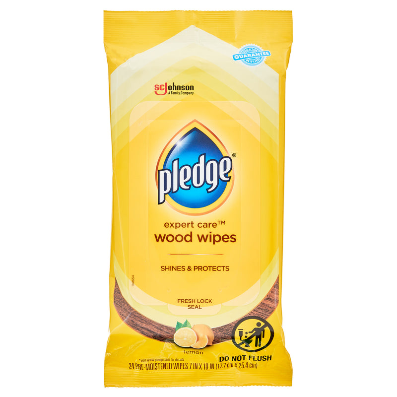 Pledge Pledge Lemon Scent Wet Wipes, Cloth, 7 X 10, White, 24/Pack, 12 Packs/Carton Saxophone Care & Cleaning Light Goldenrod