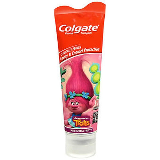 Colgate Colgate Dream Works Trolls Fluoride Anticavity Mild Bubble Fruit Toothpaste 4.6 Oz Toothpaste White Smoke