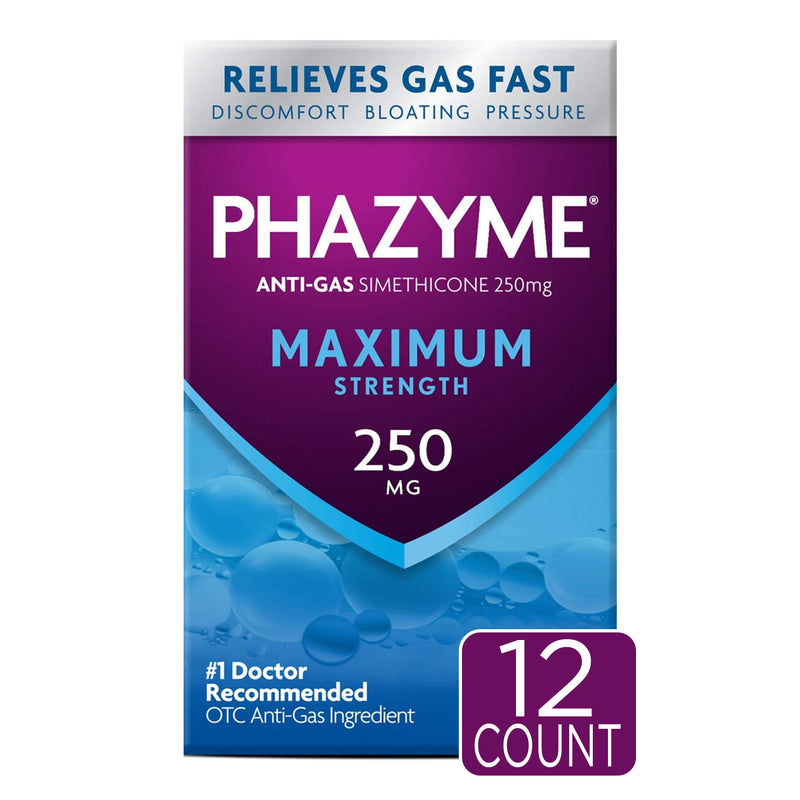 Phazyme Phazyme Anti Gas, Maximum Strength, 250 Mg, Fast Gels Medicine & Drugs White Smoke