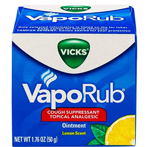 Vicks Vicks® VapoRub™ Lemon Scent – Cough Suppressant & Topical Analgesic (1.76 Oz) Health & Beauty Medium Blue