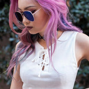 zeroUV Modern Flat Lens Wire Metal Aviator Sunglasses A174 Sunglasses Lavender Silver Green,Silver Blue,Silver Orange,Silver Pink,Silver Silver