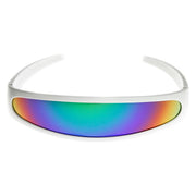 zeroUV Retro Futuristic 1980's Disco Wrap Around Space Sunglasses 8964 Sunglasses White Smoke White Midnight