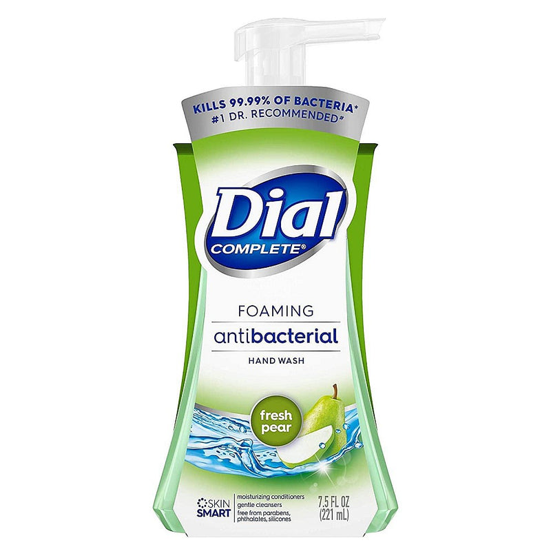 Dial Dial Complete Antibacterial Foaming Hand Wash, Fresh Pear - 7.5 Fl Oz Liquid Hand Soap White Smoke