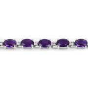 Bids.com 7.98 Carat Genuine Amethyst .925 Sterling Silver Bracelet Bracelets Dark Slate Gray size 7.25,size 8.25,size 7.00,size 6.25