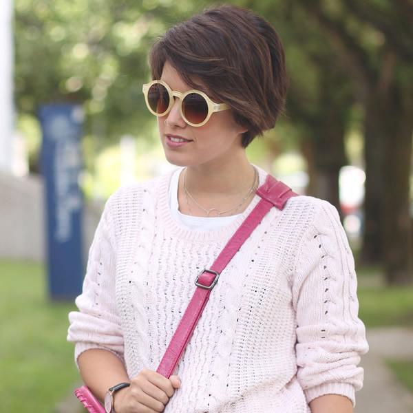 zeroUV Classic Retro Keyhole Round P3 Frame Sunglasses 9196 Sunglasses Lavender Blush Brown,Tortoise,Shiny black,Matte Black,Creme,Cheetah Amber