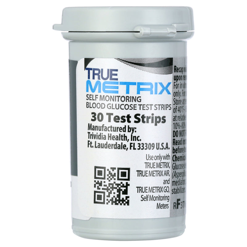 True Metrix TRUE METRIX Blood Glucose Test Strips, Precision Testing, 30 Count Blood Glucose Test Strips White Smoke