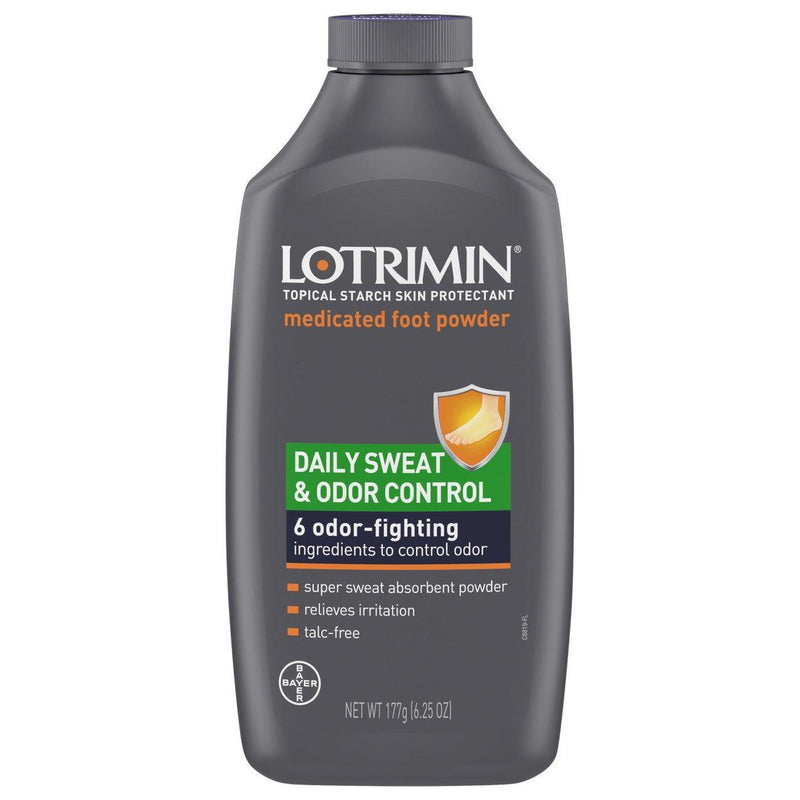 Lotrimin Lotrimin Daily Sweat & Odor Control Medicated Foot Powder Personal Care Dim Gray