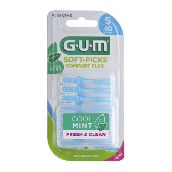 Gum GUM Cool Mint Soft-Picks Comfort Flex S 40 Dental Floss Light Gray