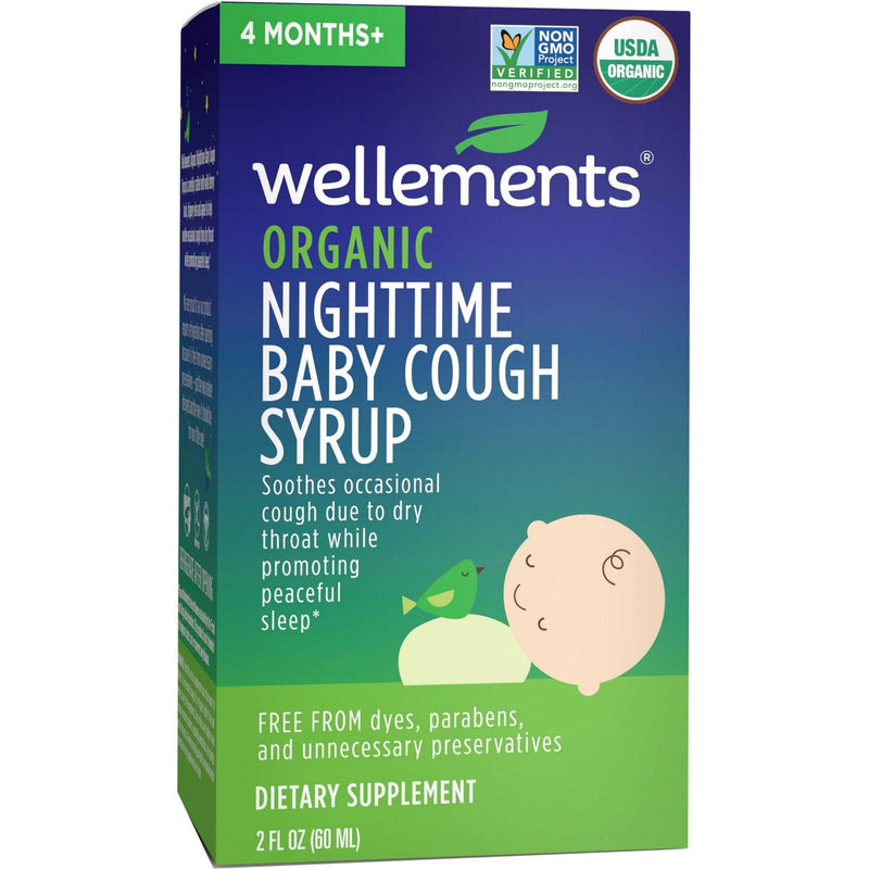 Wellements Wellements® Organic Baby Cough & Mucus Syrup – Nighttime Health & Beauty Yellow Green