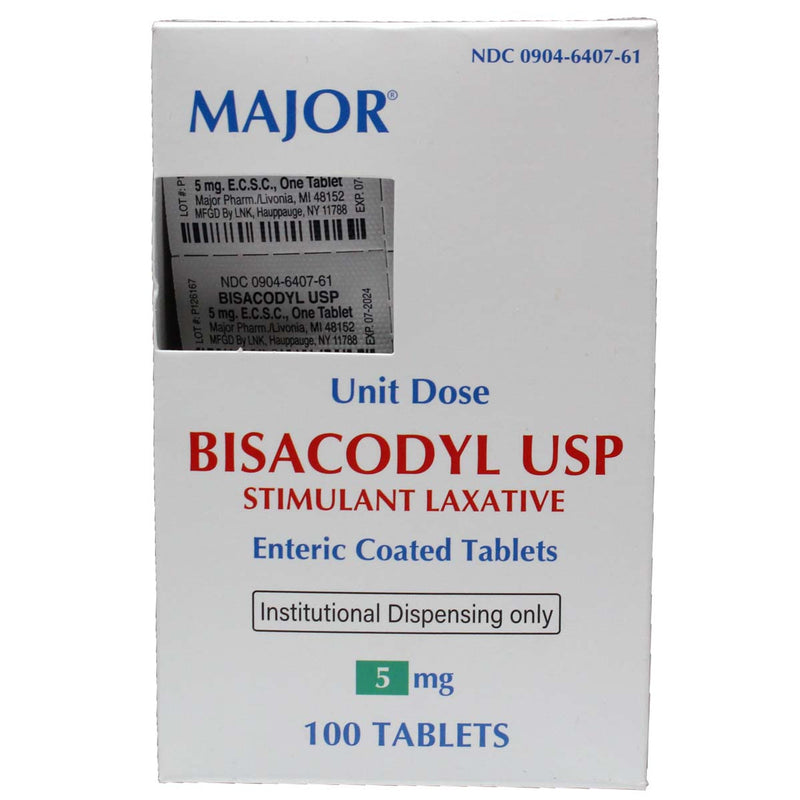 Major Major® Bisacodyl Stimulant Laxative – 5 mg (Enteric Coated) Health Care Gray