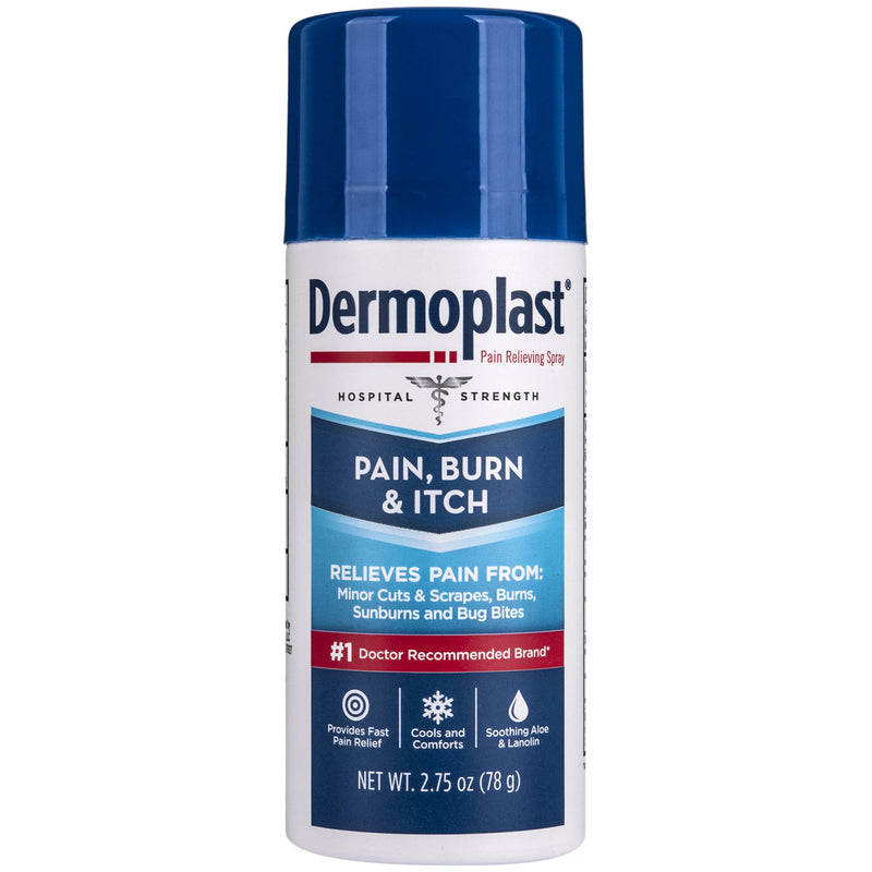 Dermoplast Dermoplast® Pain, Burn &amp; Itch Relief Spray – Hospital Strength (3 oz) First Aid Midnight Blue