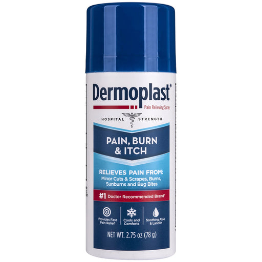 Dermoplast Dermoplast® Pain, Burn &amp; Itch Relief Spray – Hospital Strength (3 oz) First Aid Midnight Blue
