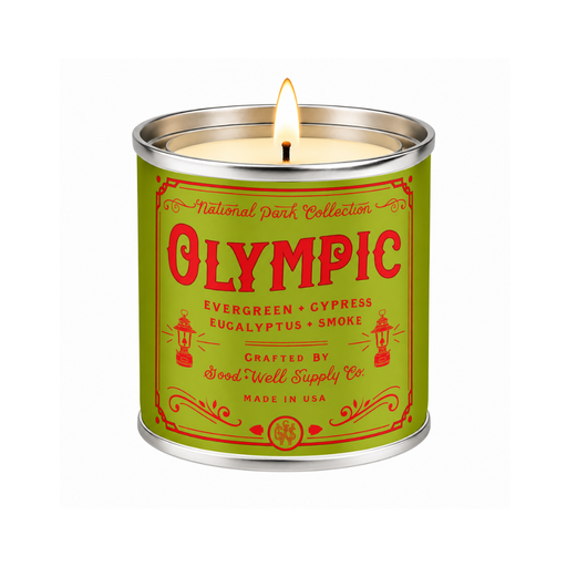 Good & Well Supply Co Olympic National Park Candle Candles White Smoke Half Pint/8oz / Cotton Wick,Pint/14oz / Cotton Wick