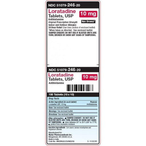 Mylan Mylan Loratadine Tablets 10 Mg Health & Beauty White Smoke
