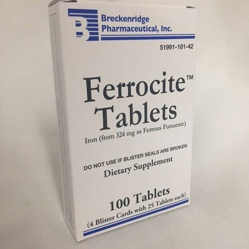 Breckenridge Ferrocite Tb 324Mg 100 Vitamins & Supplements Gray
