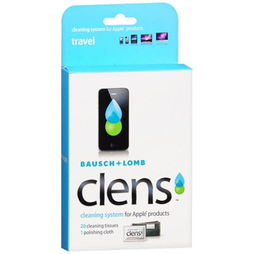 Bausch & Lomb Bausch & Lomb Clens Cleaning System For Apple Products, 1 Kit Towels White Smoke