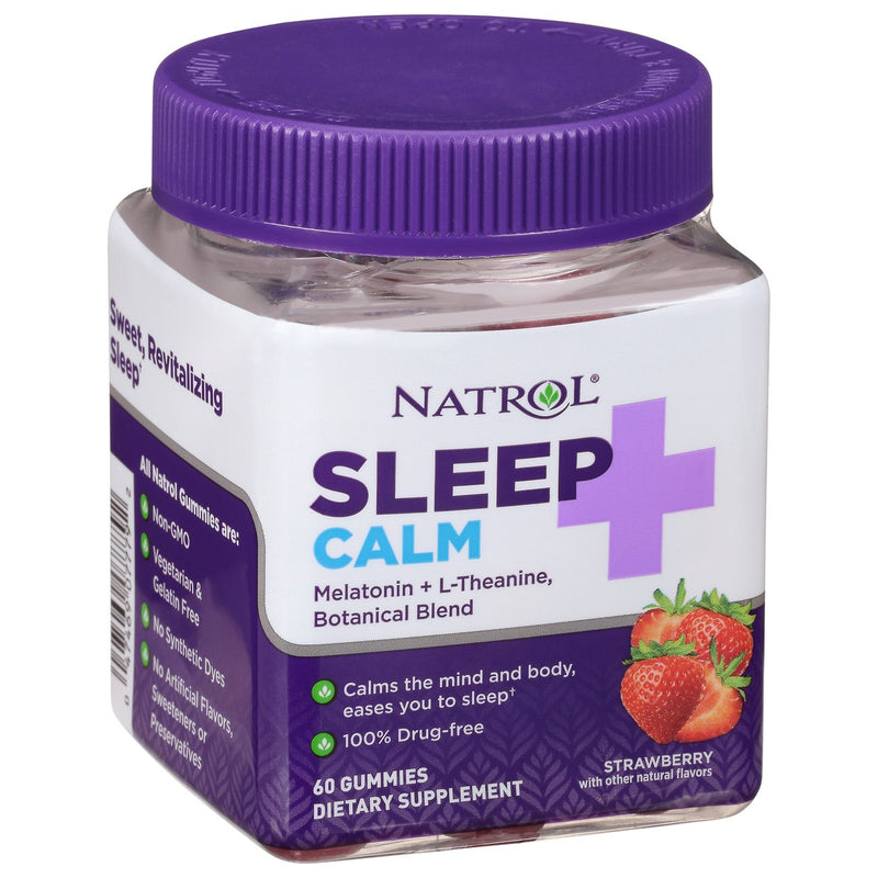 Natrol Natrol Sleep Calm Melatonin Gummies - Strawberry Flavor 60ct Vitamins & Supplements White Smoke