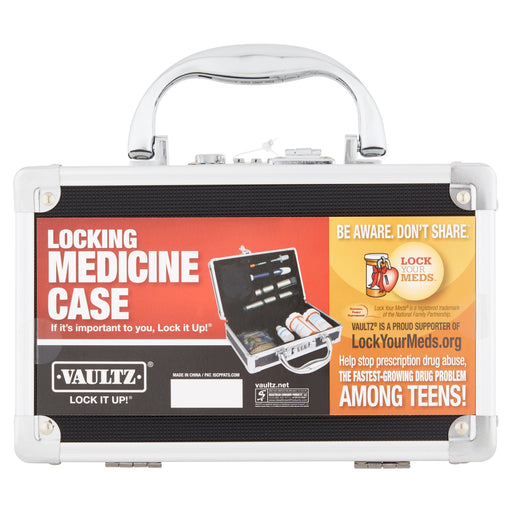 Vaultz Vaultz® Locking Medicine Case – Secure & Portable Storage Health Care White Smoke