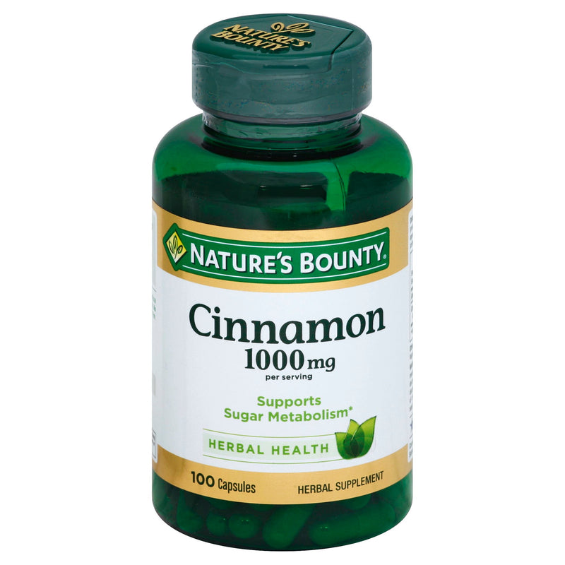Nature's Bounty Nature's Bounty Cinnamon, 1500 Mg, Capsules Vitamins & Supplements White Smoke
