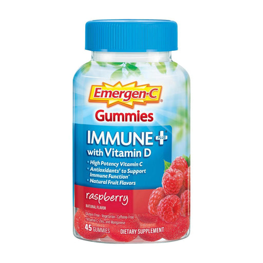 Emergen-C Emergen-C Immune+ With Vitamin D Gummies - Raspberry Plumbing Fittings & Supports White Smoke