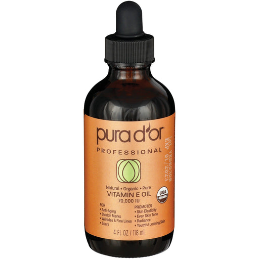 Pura d'or PURA D'OR® Professional Organic Vitamin E Oil Blend – 70,000 IU (4 oz) Skin Care White Smoke