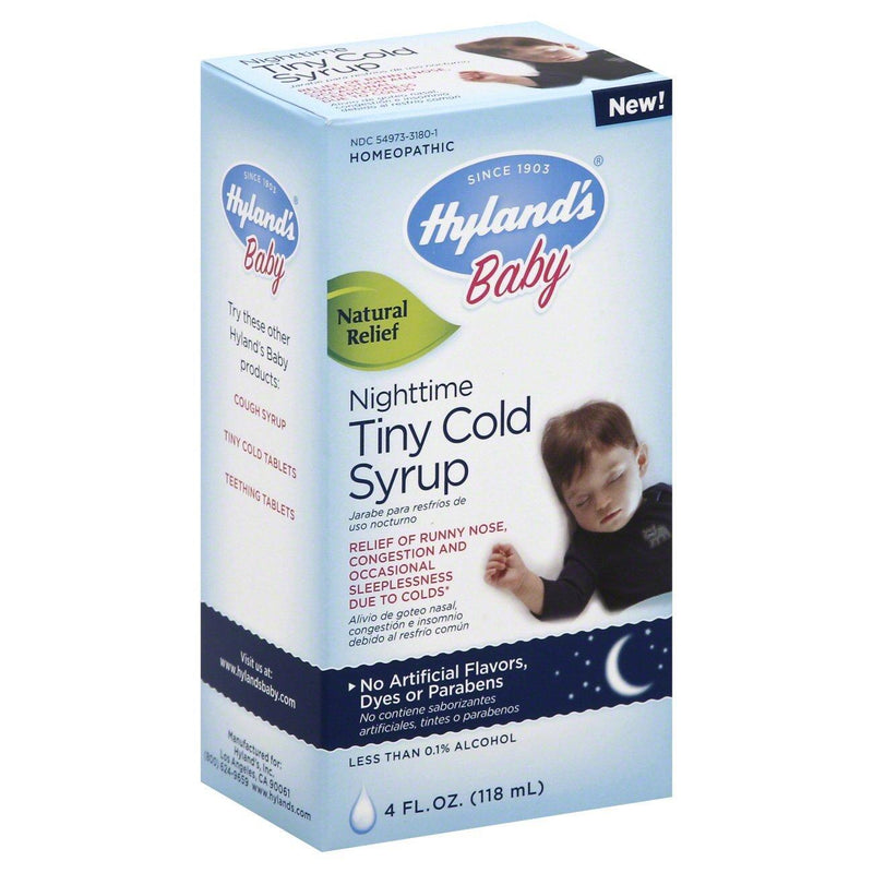 Hyland's Hyland's Children's Baby Nighttime Tiny Cold Syrup - 4 Fl Oz Syrup White Smoke