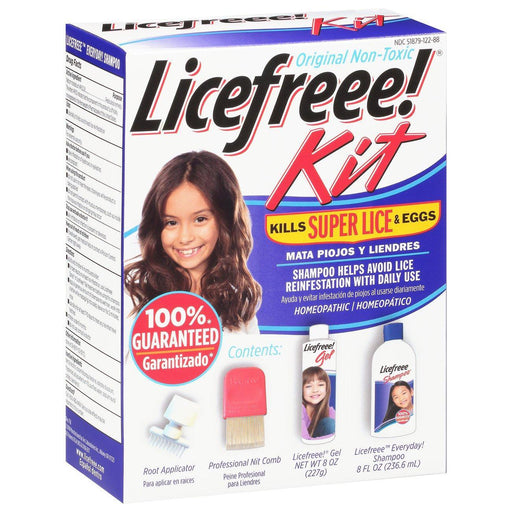 Licefreee! Licefreee! Ultimate Lice Treatment Kit - Non-Toxic Gel and Daily Maintenance Shampoo Hair Care White Smoke
