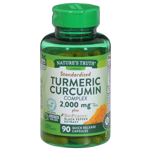 Nature's Truth Nature's Truth  Standardized Turmeric Curcumin Complex 2000 Mg 90Ct Vitamins & Supplements White Smoke