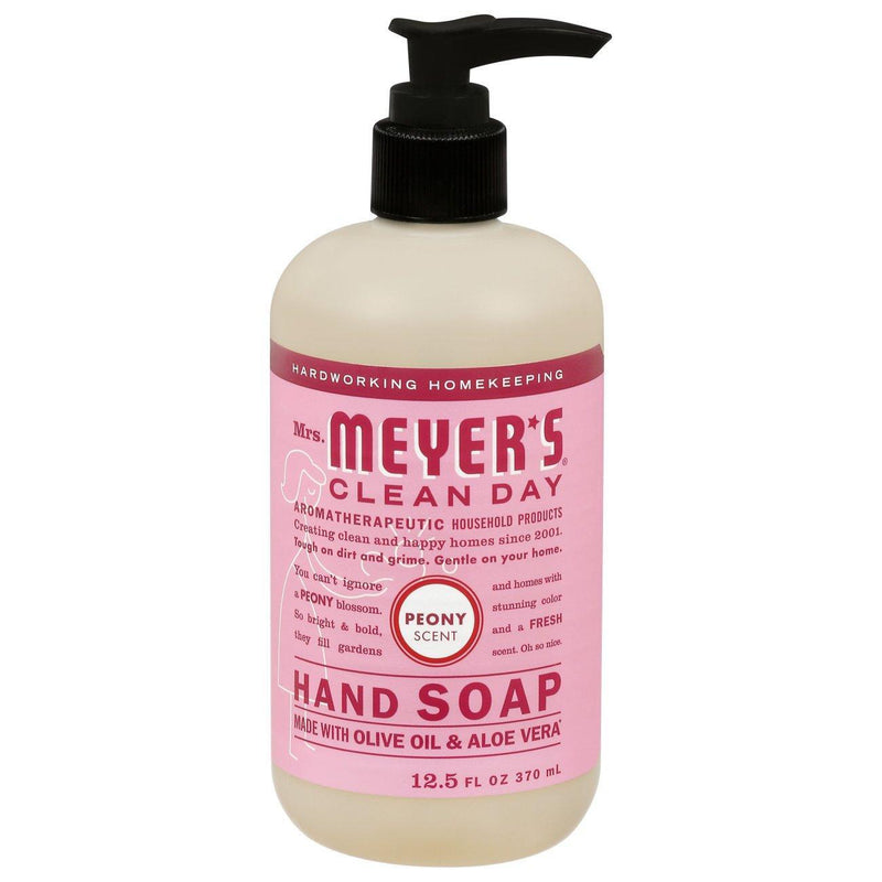Mrs. Meyer's Clean Day Mrs. Meyer's Clean Day Liquid Hand Soap, Peony Scent, 12.5 Fl Oz Bottle Liquid Hand Soap White Smoke