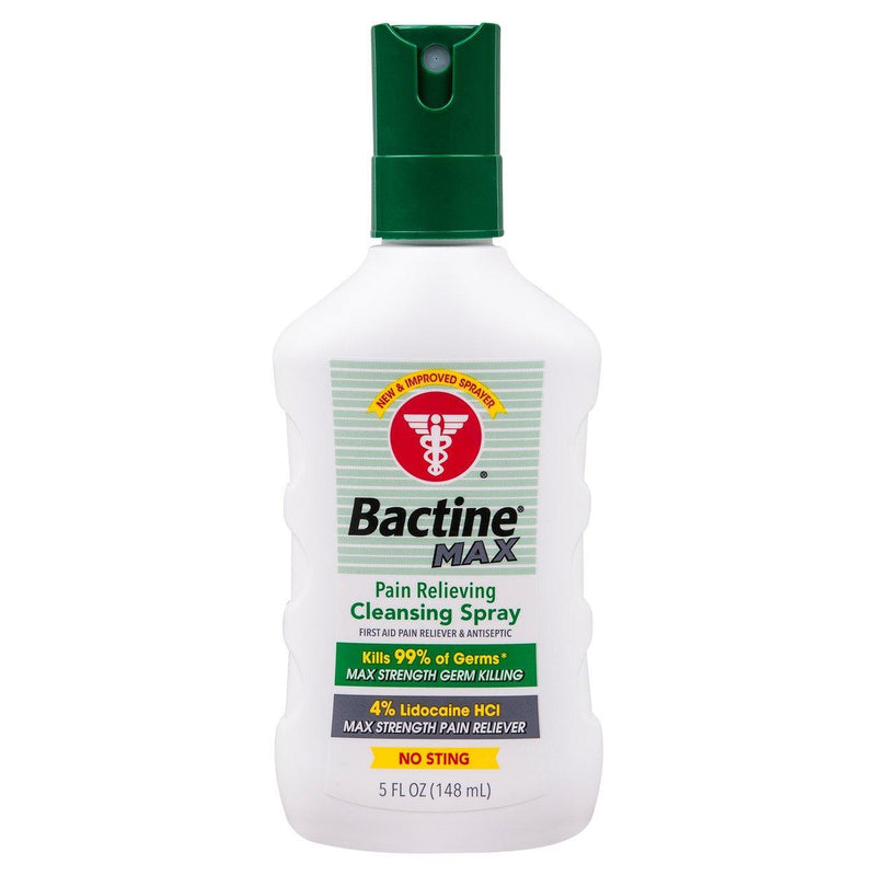 Bactine Bactine Max Cleansing Spray, Pain Relieving, 5 Fluid Ounce Personal Care White Smoke