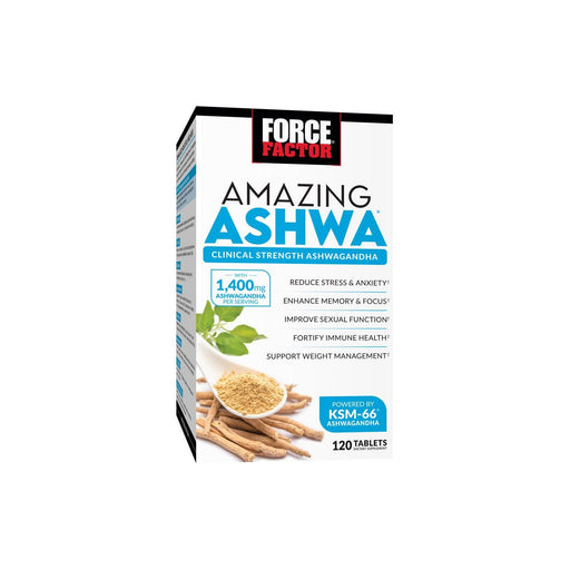 Force Factor Force Factor Amazing Ashwa Ashwagandha Tablets Health & Beauty White Smoke