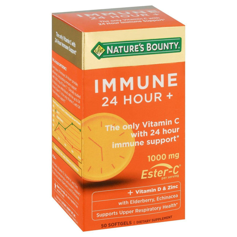 Nature's Bounty Nature's Bounty 24-Hour Immune Support with Ester-C, Vitamin C 1000mg, 50 Rapid Release Softgels Vitamins & Supplements Coral