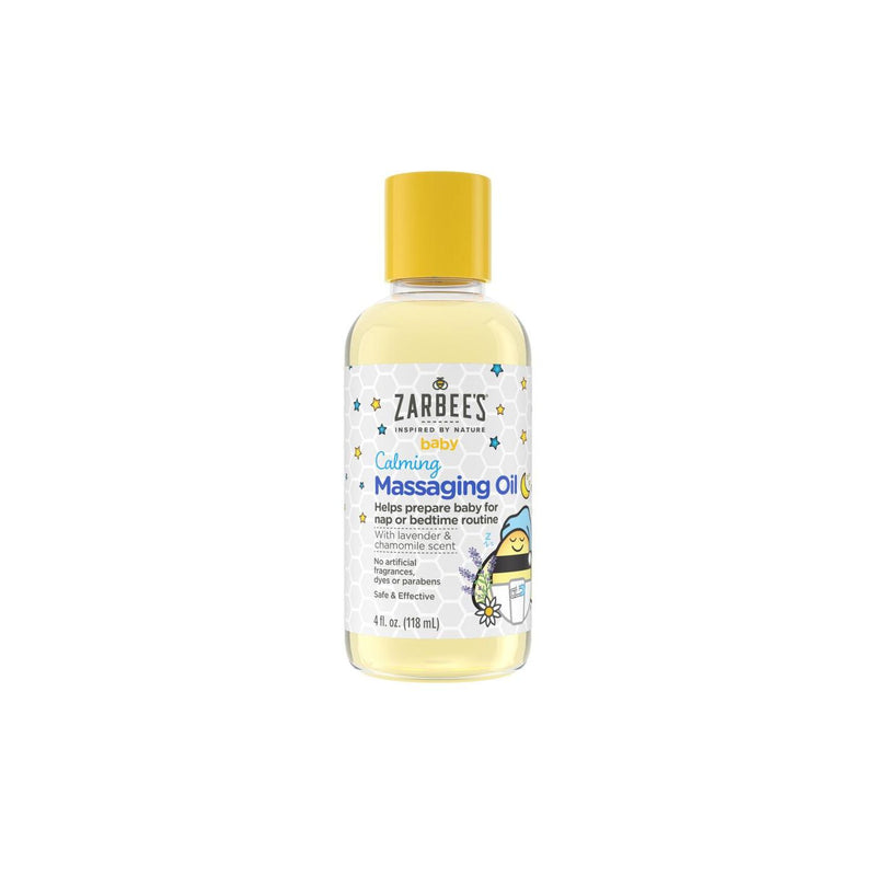 Zarbee's Zarbee's Naturals Baby Calming Massage Oil 4 Fl. Oz. Bottle Baby & Toddler White Smoke