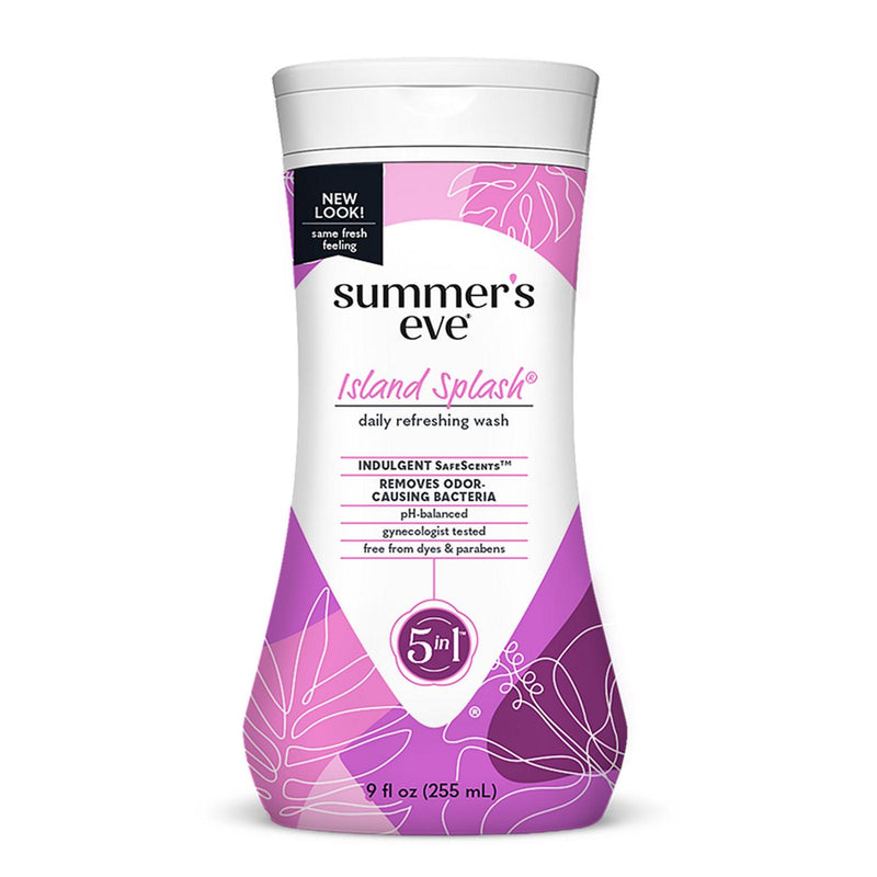 Summer's Eve Summer's Eve 5 In 1 For Sensitive Skin Island Splash Cleansing Wash 9 Oz Health & Beauty White Smoke