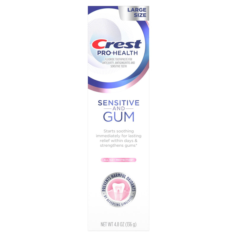 Crest Crest Toothpaste, Sensitive And Gum, All Day Protection, Large Size Toothpaste White Smoke