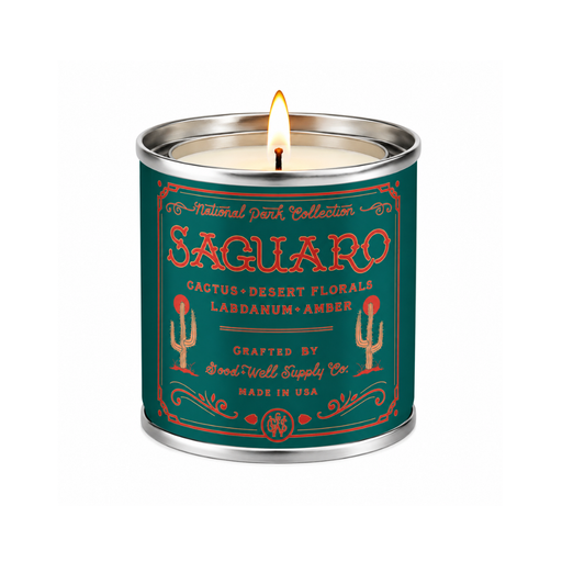 Good & Well Supply Co Saguaro National Park Candle Candles White Smoke Half Pint / 8oz / Cotton Wick,Pint / 14oz / Cotton Wick