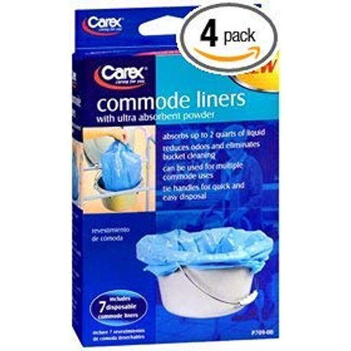 Carex Carex Disposable Commode Liners, 2-Qt. Capacity, 7-Pk Incontinence Aids White Smoke