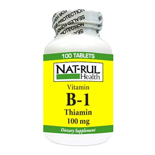 Natrul Health Natrul Health Vitamin B-1 (Thiamine) 100 mg – 100 Tablets Vitamins & Supplements White Smoke