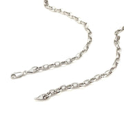 Bids.com 4.6mm 14k White Gold Oval Rolo Chain Necklaces White Smoke 18 / White Gold