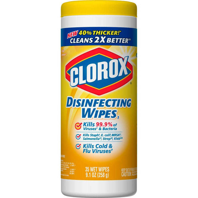 Clorox Clorox Disinfecting Wipes, 7 X 8, Crisp Lemon, 35/Canister Saxophone Care & Cleaning Dark Orange