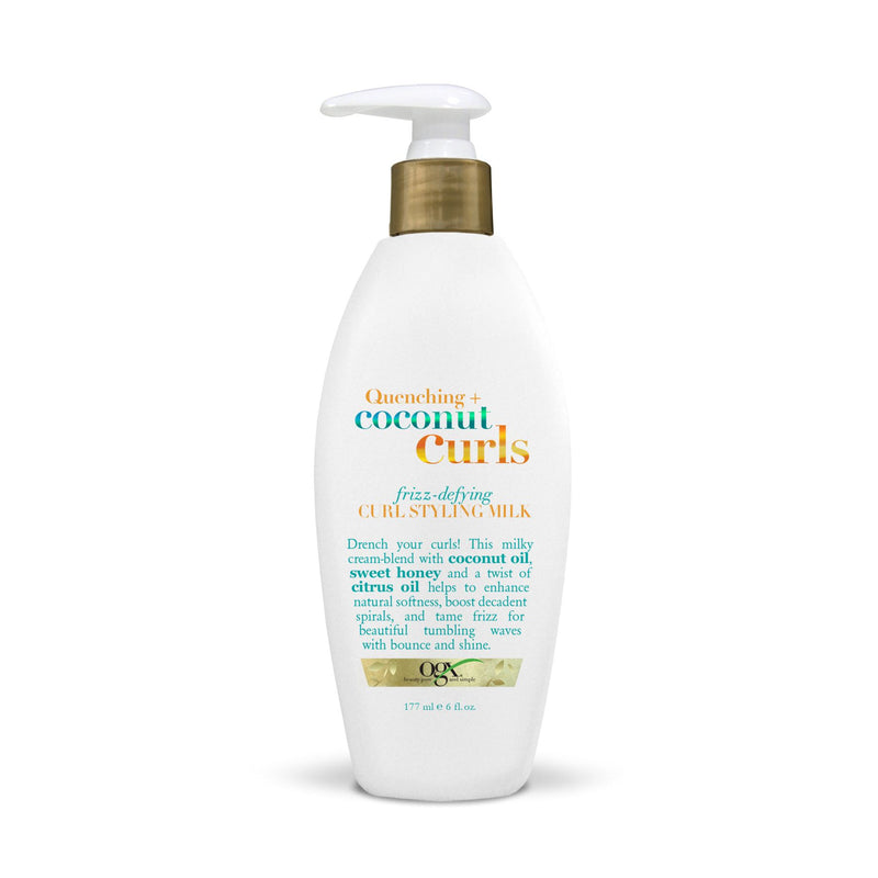 OGX OGX Quenching Coconut Curls Frizz-Defying Curl Styling Milk 6 Oz Health & Beauty White Smoke