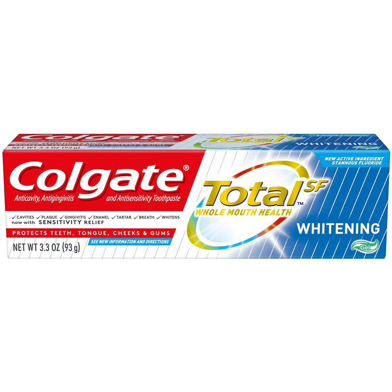 Colgate Colgate Total Whitening Toothpaste Gel, Mint, 3.3 Oz Toothpaste White Smoke
