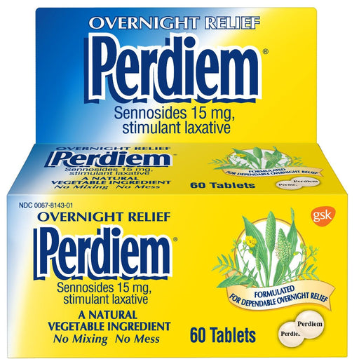 Perdiem Perdiem Stimulant  Laxative  15Mg Tablets 60Ct Health & Beauty Gold